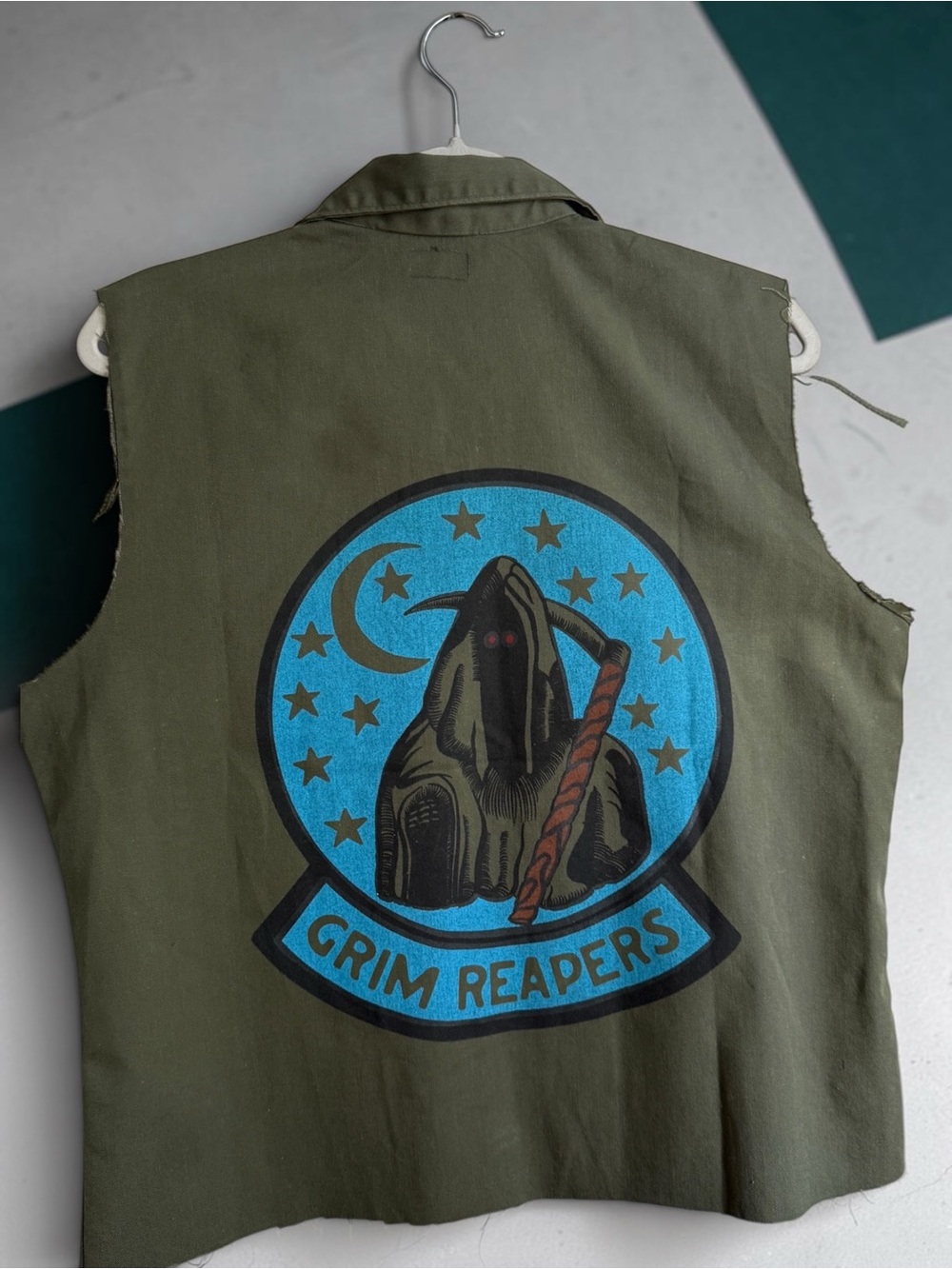 Vintage Custom Military Vest Grim Reaper 4451st Tactical Squadron P Unit Stealth